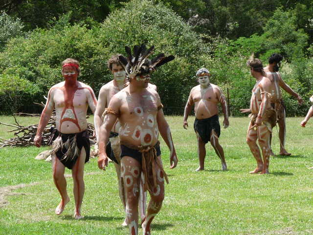 Aboriginal people performing ceremony